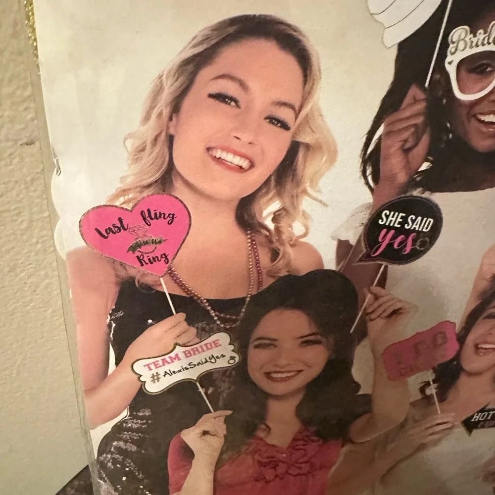 Bachelorette Party Photo Props 2 Packs Selfie Pink White Black 26 Pieces